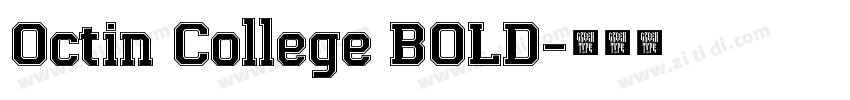 Octin College BOLD字体转换